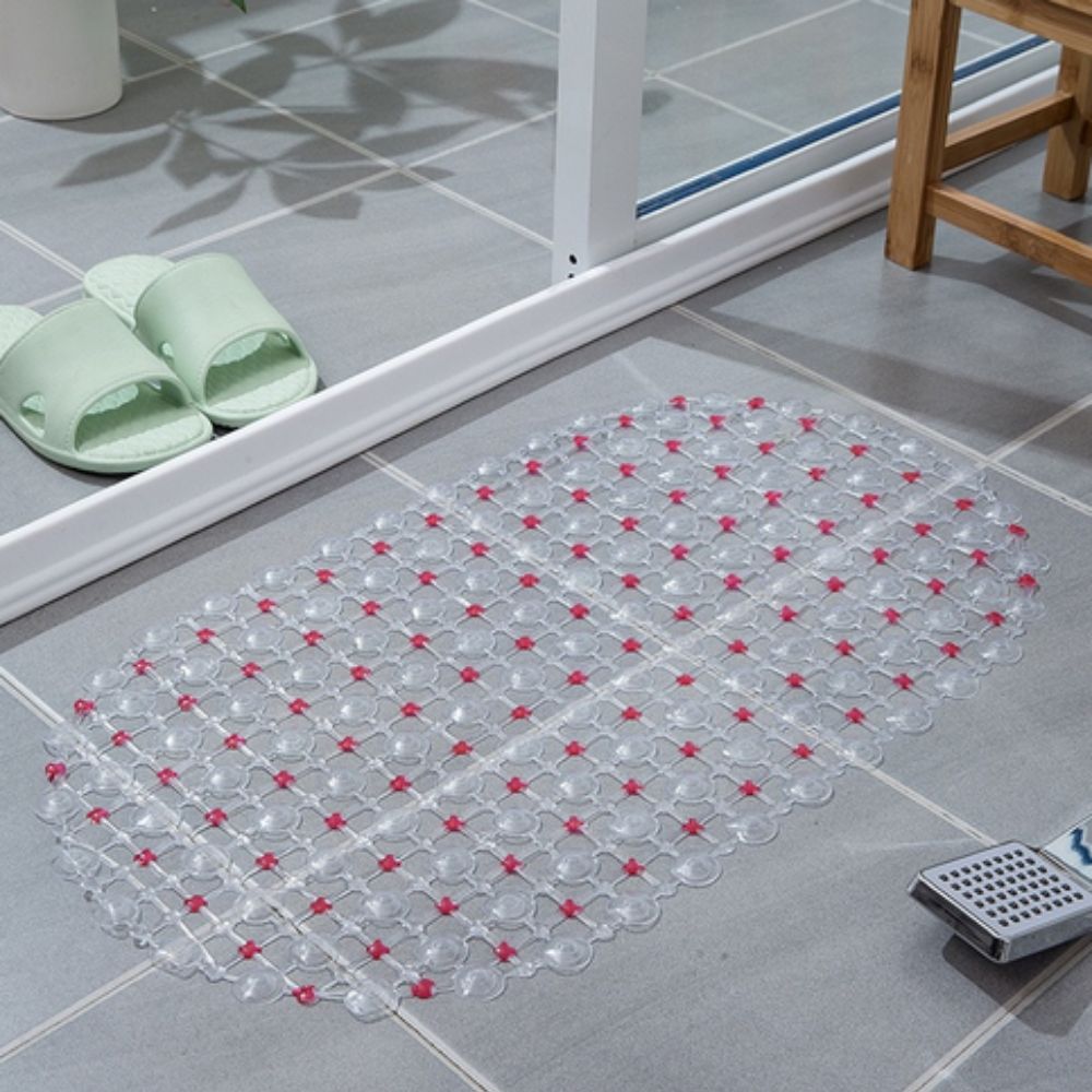 Suction Bath Mat With Drain Holes