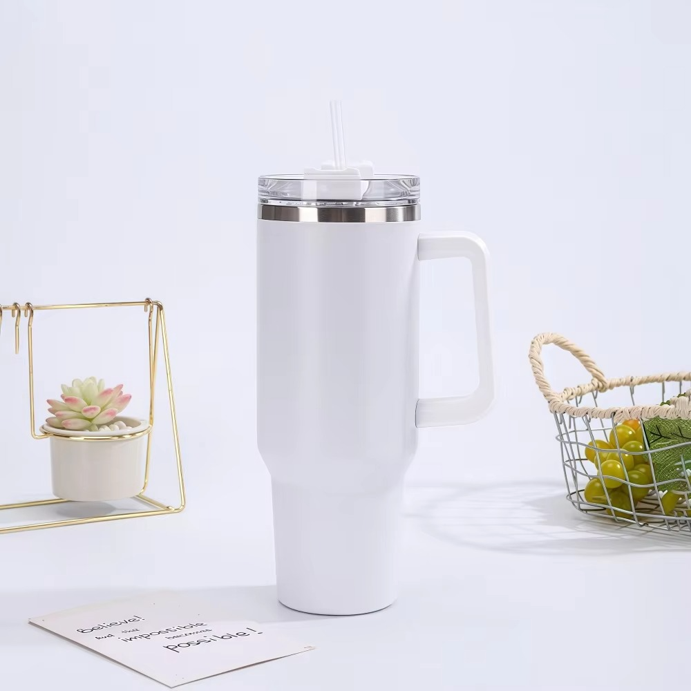 Steel Insulated Tumbler With Straw And Handle