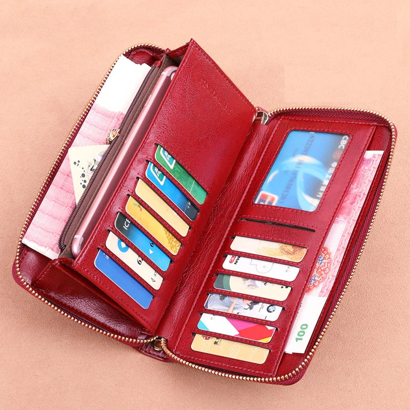 RFID Leather Passport and Travel Wallet