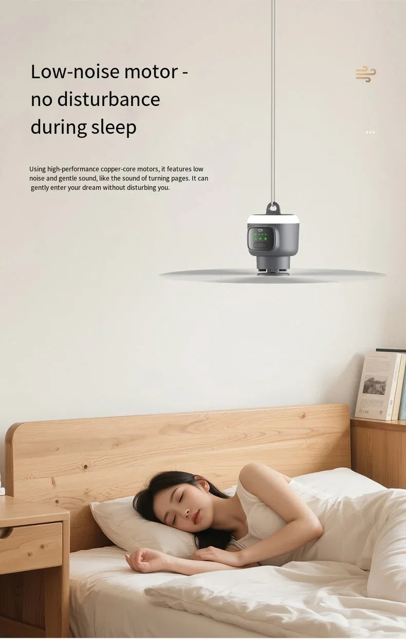 12000mAh Camping Fan with LED Light