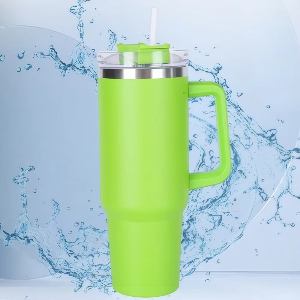 Steel Insulated Tumbler With Straw And Handle