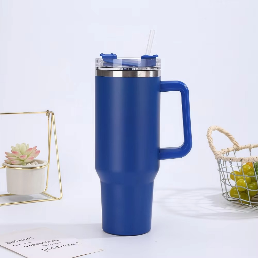 Steel Insulated Tumbler With Straw And Handle
