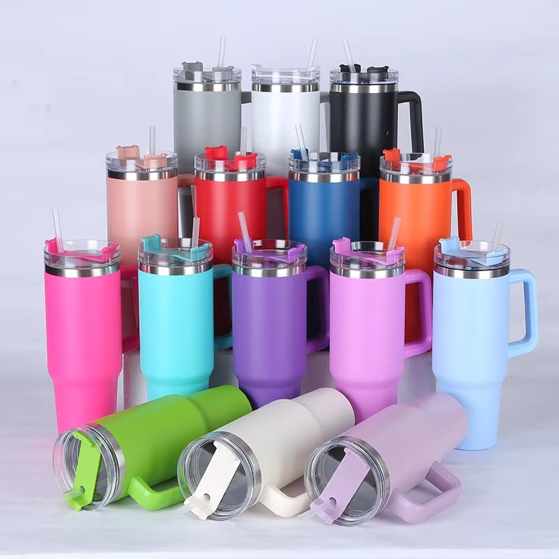 Steel Insulated Tumbler With Straw And Handle
