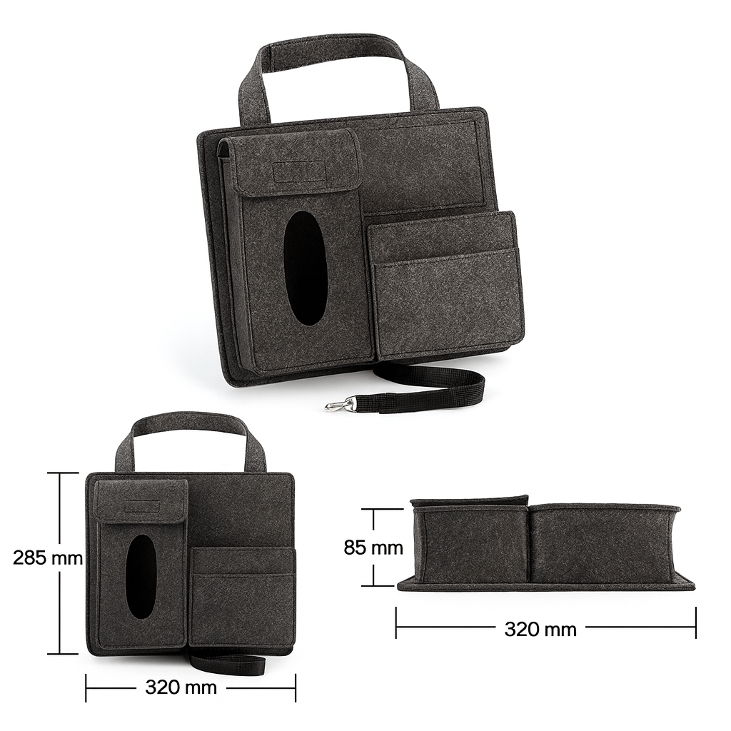 Car Seat Organizer With 4 Storage Pockets