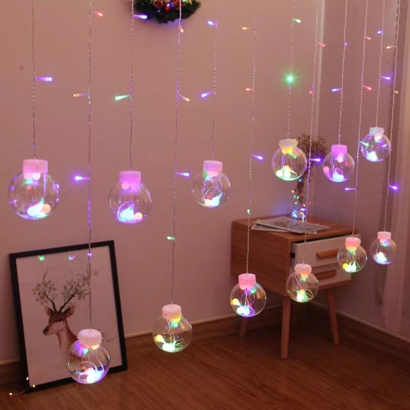Star And Moon String Lights With LED For Garden, Patio And Balcony Decoration