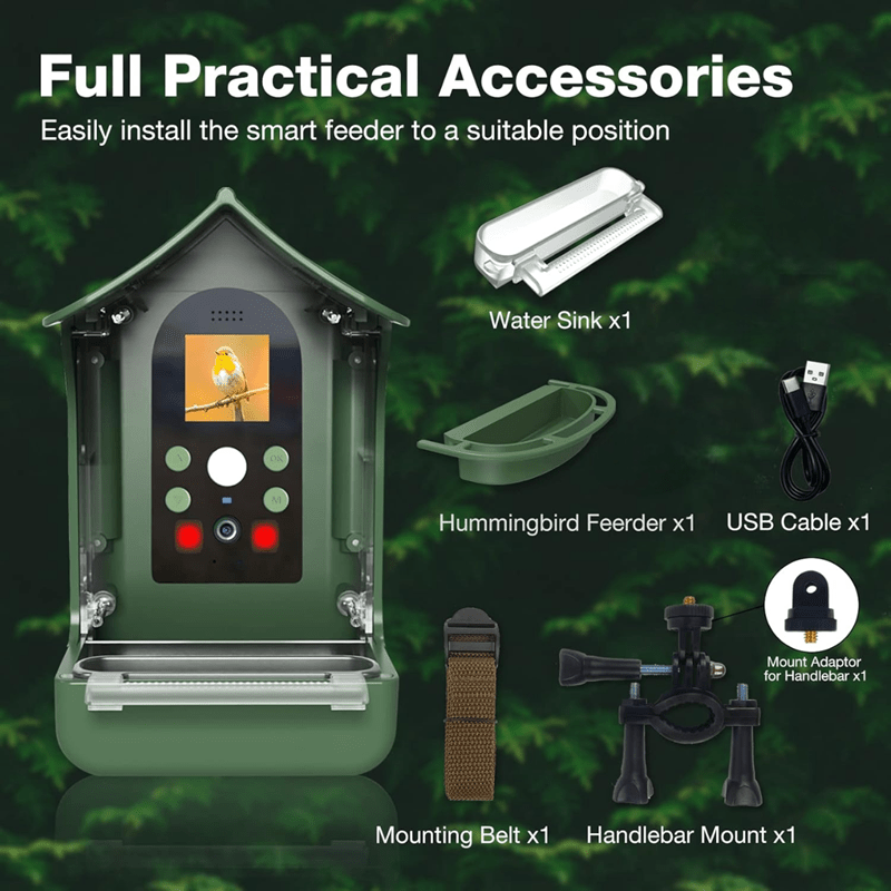 Bird Feeder With HD Camera For Live Wildlife Observation