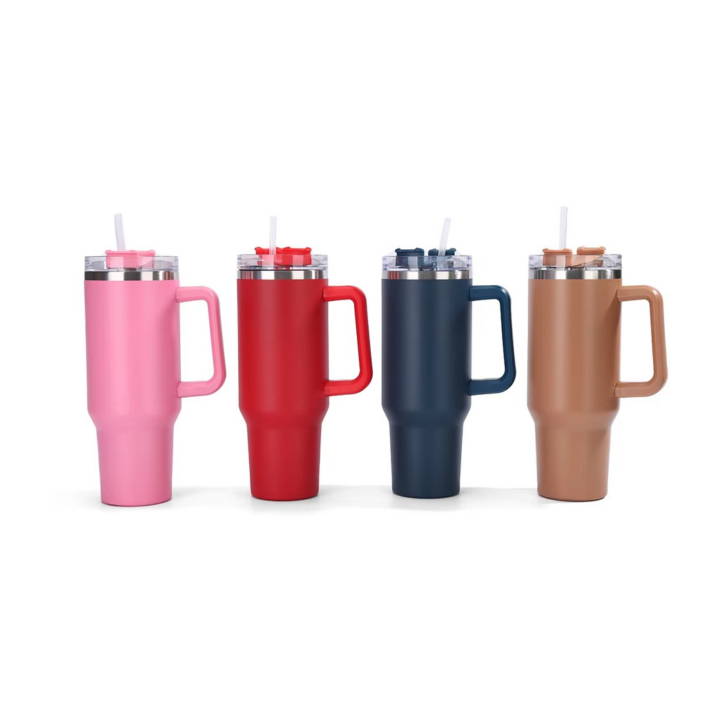 Steel Insulated Tumbler With Straw And Handle