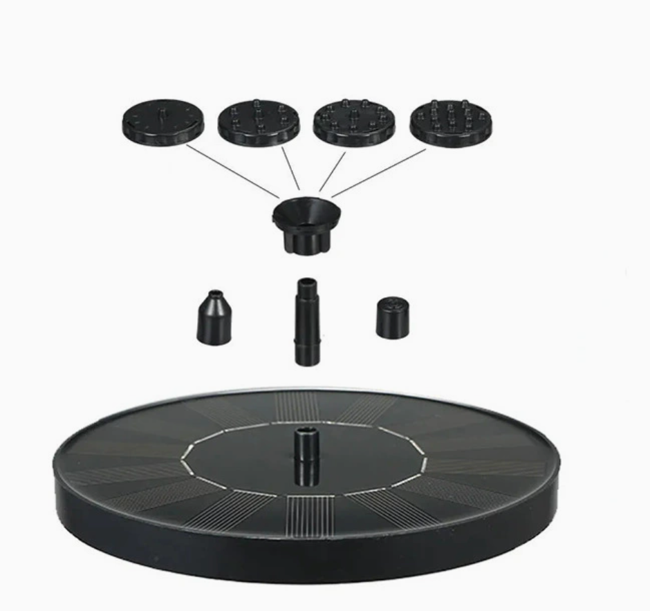 Floating Solar Fountain Pump with Interchangeable Spray Heads