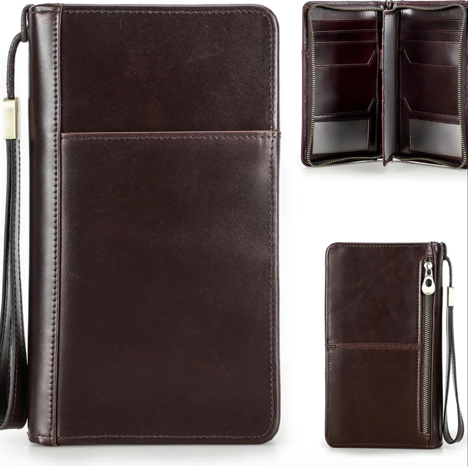 RFID Top Grain Leather Passport Holder