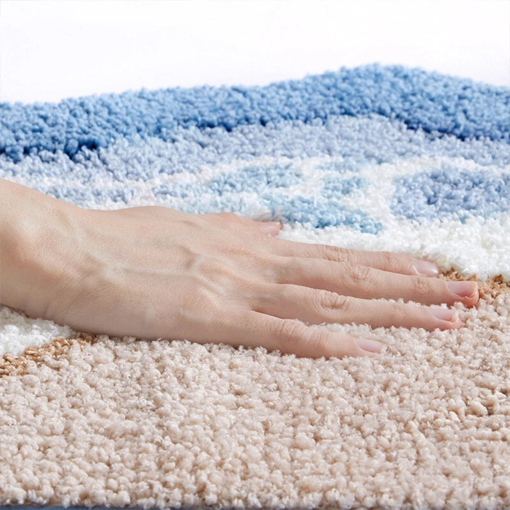 Seaside Footprint Bathroom Carpet