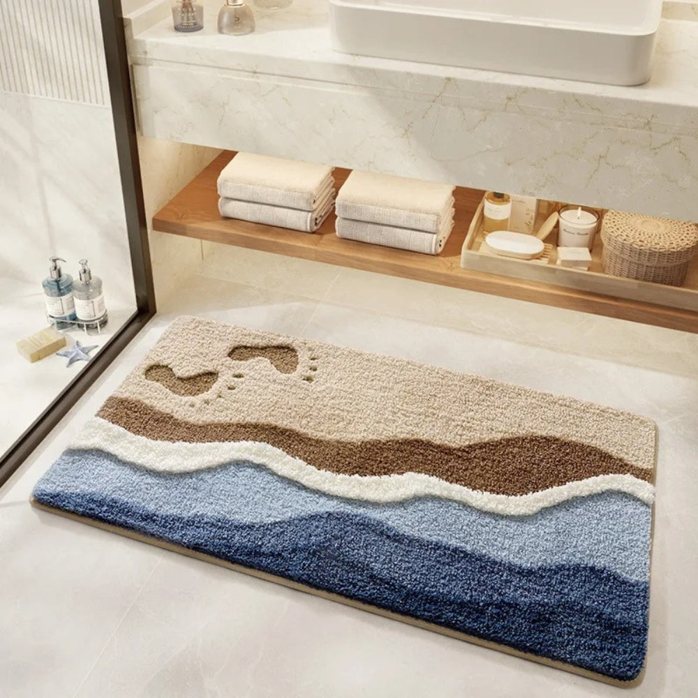 Seaside Footprint Bathroom Carpet