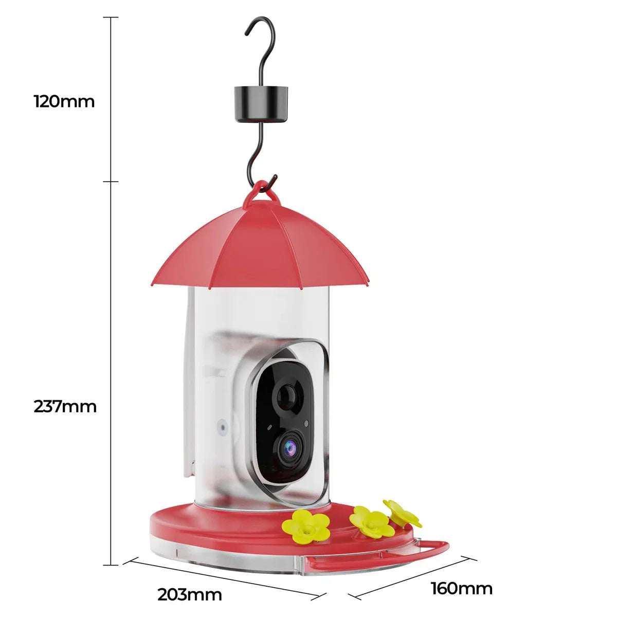 Bird Feeder For Outdoor Use With 1080P Wide-Angle Camera