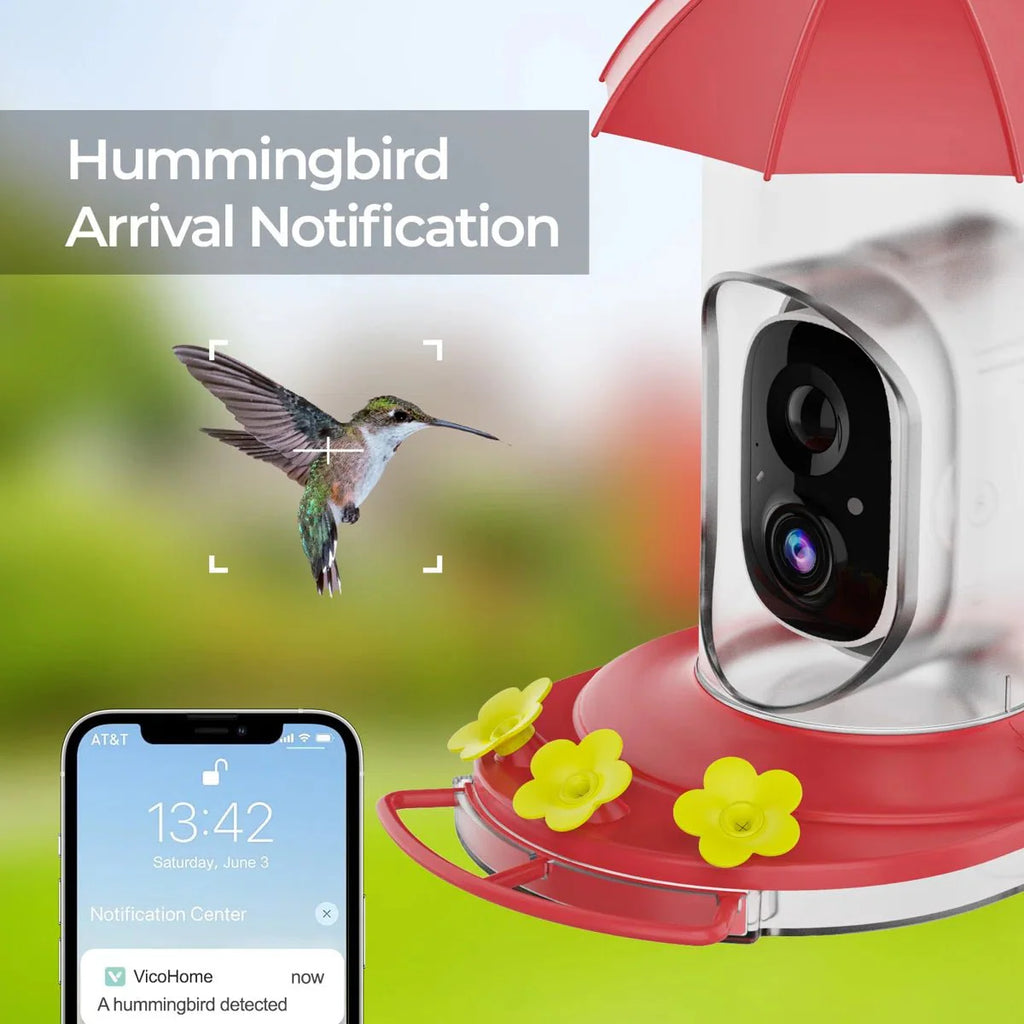 Bird Feeder For Outdoor Use With 1080P Wide-Angle Camera