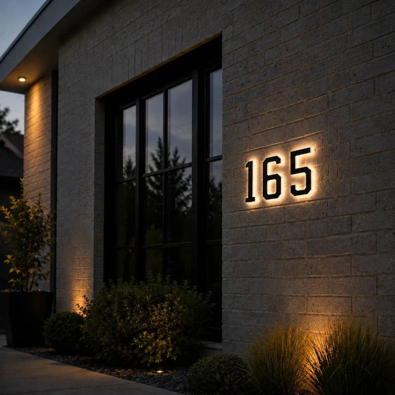 Solar House Number Light for Outdoor Walls