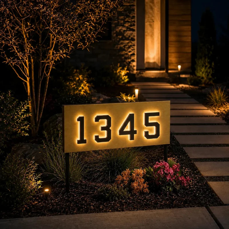 Solar House Number Light for Outdoor Walls