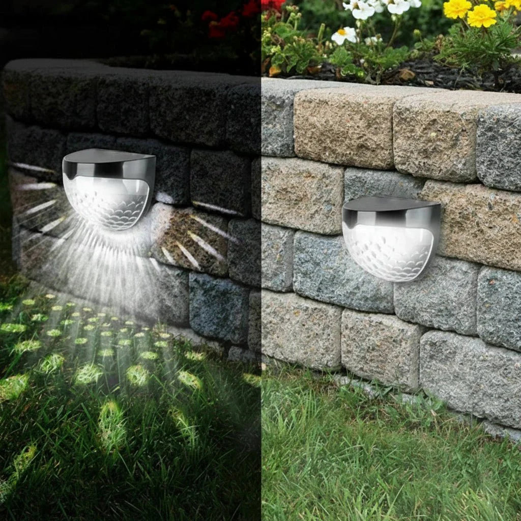 Solar LED Fence Lights for Garden and Terrace