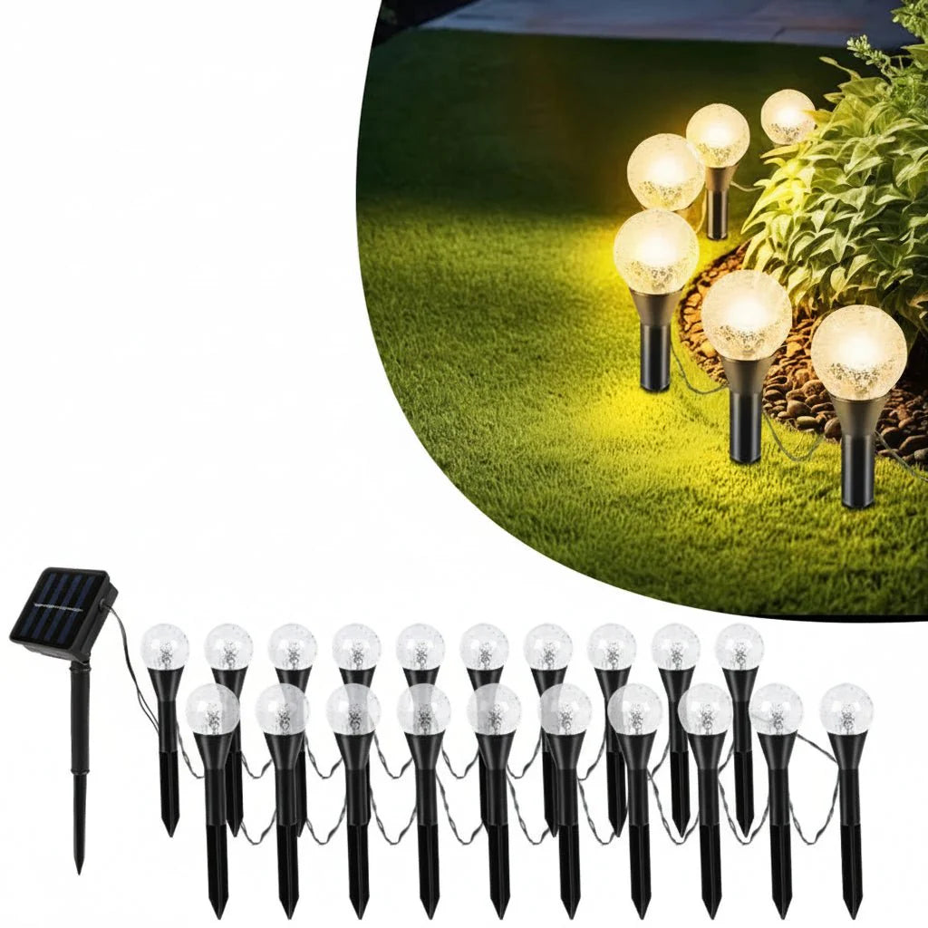 Solar Light String for Gardens and Balconies