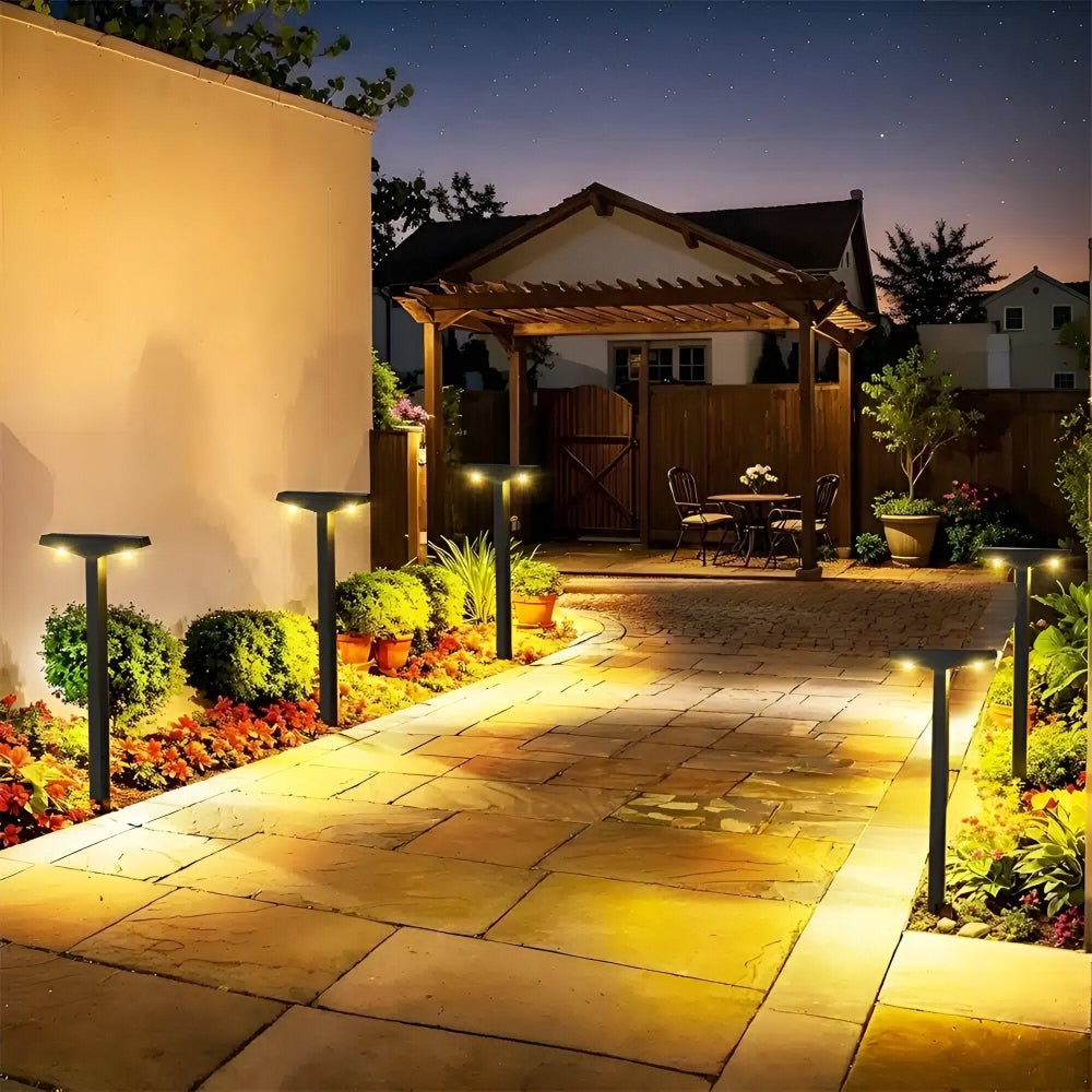 Solar Pathway Lights With Dual Lighting Modes & Weatherproof Design