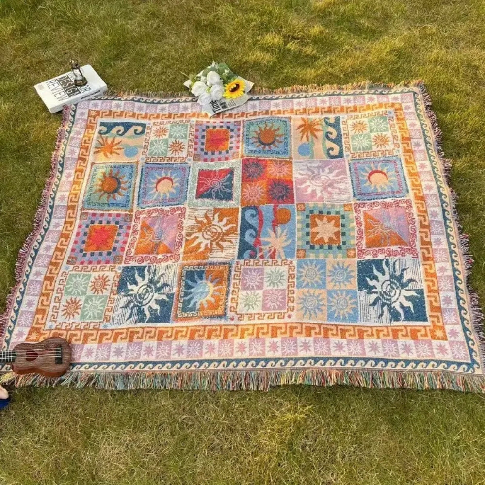 Large Picnic Blanket - Durable Microfiber Fabric Design