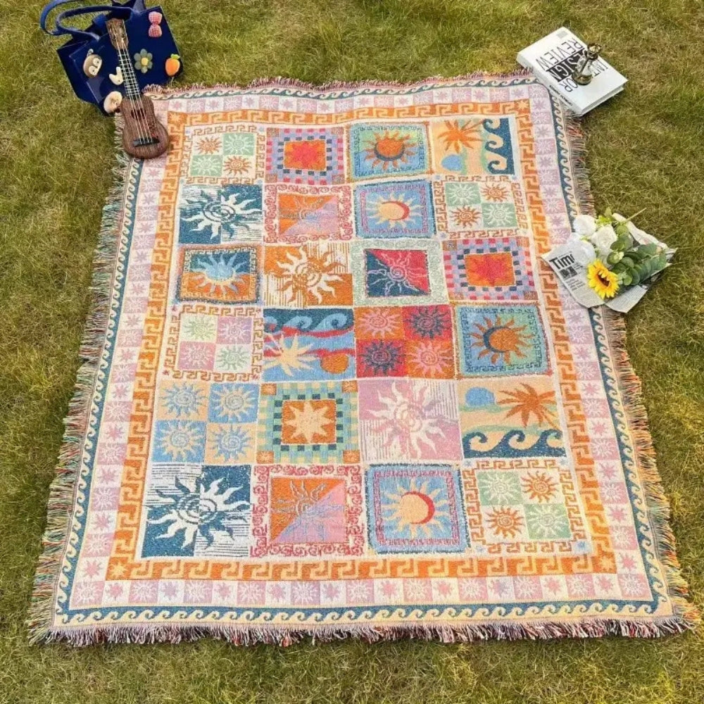 Large Picnic Blanket - Durable Microfiber Fabric Design