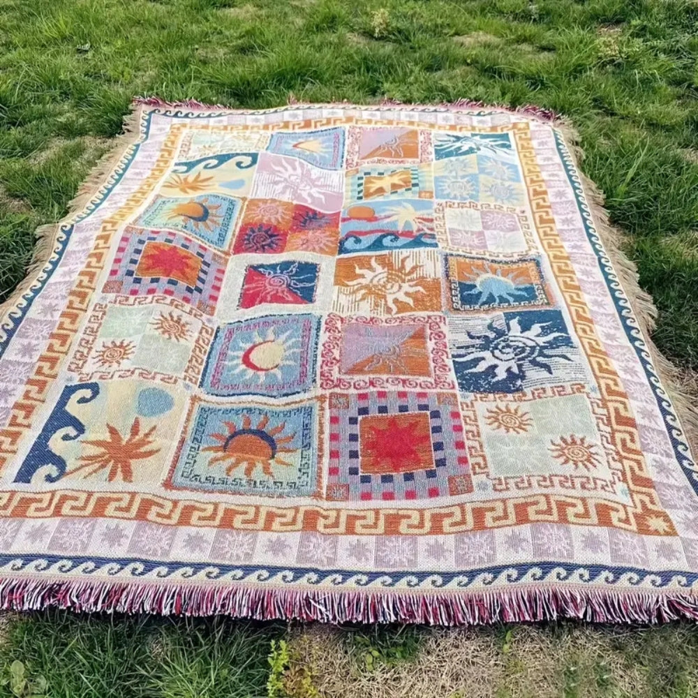 Large Picnic Blanket - Durable Microfiber Fabric Design