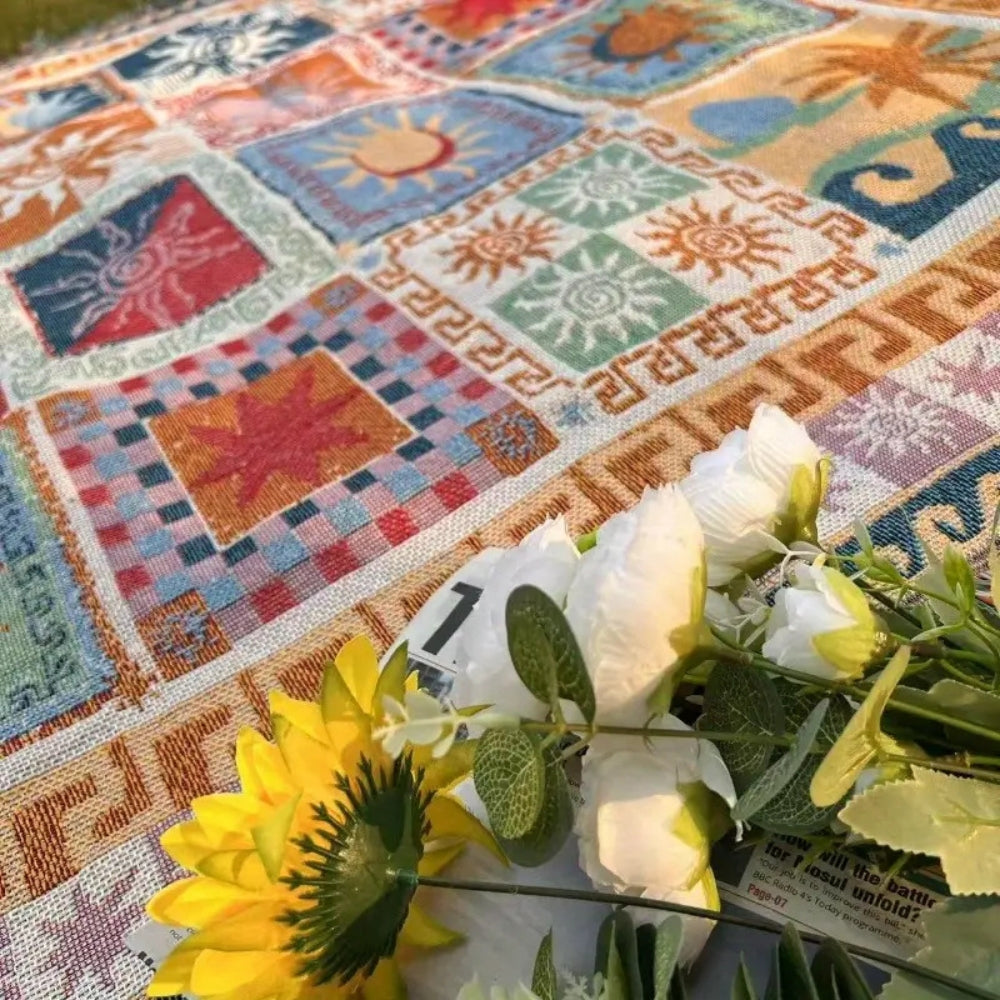 Large Picnic Blanket - Durable Microfiber Fabric Design