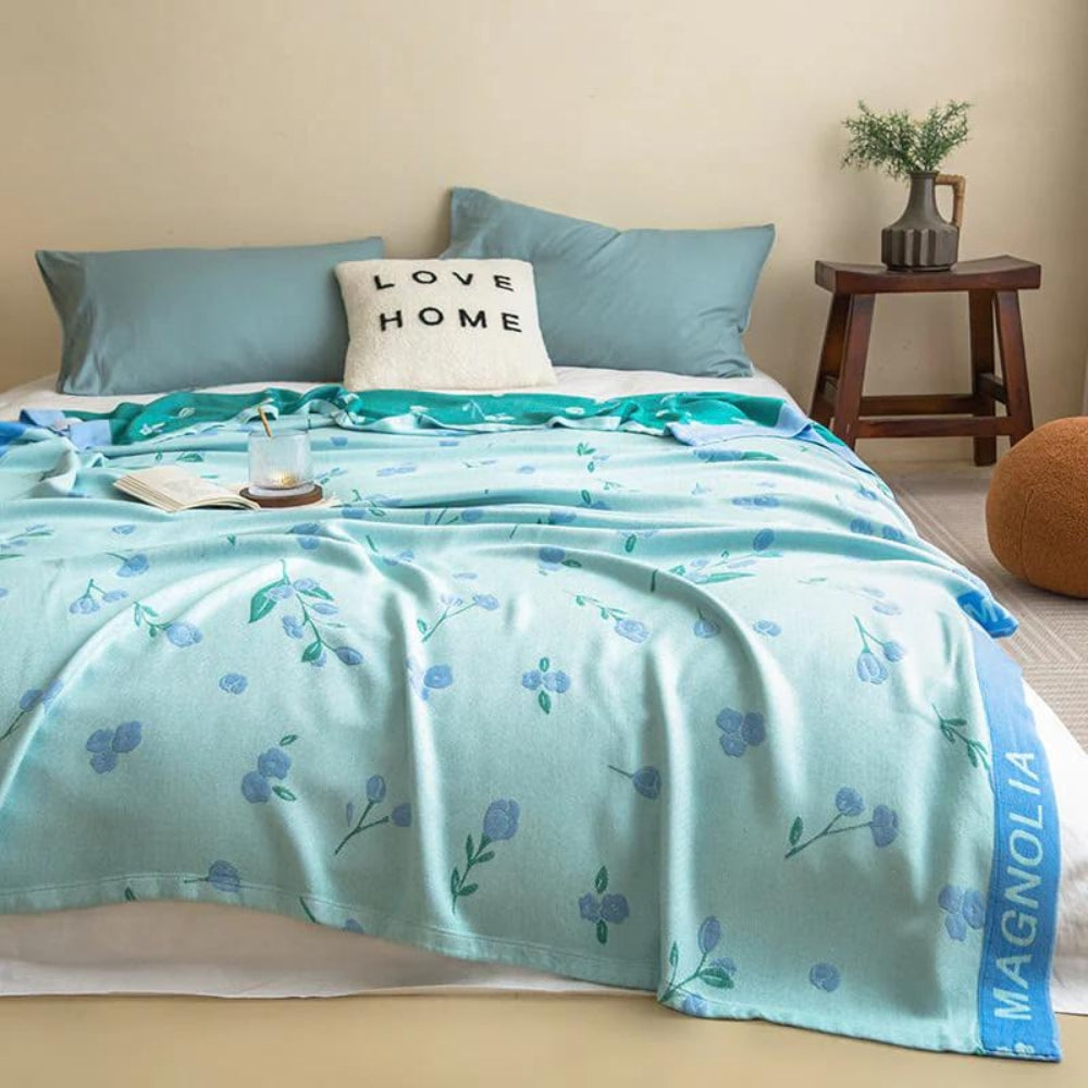 Floral Bamboo Fiber Cooling Blanket