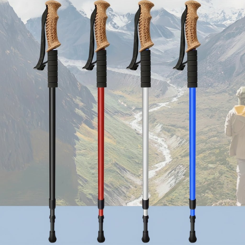 Ultra-Light Adjustable Trekking Poles Made Of Aluminum Alloy For Long Trails