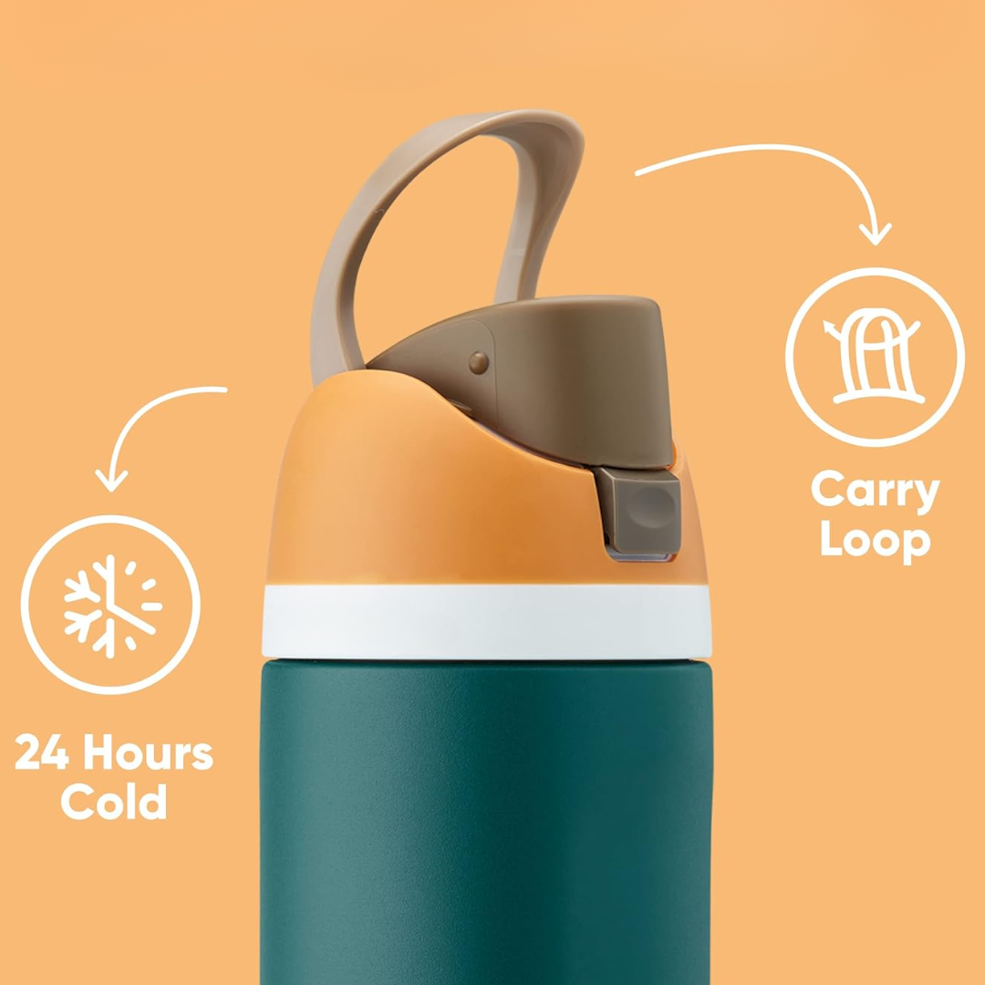 Stainless Steel Insulated Flask Bottle With Straw