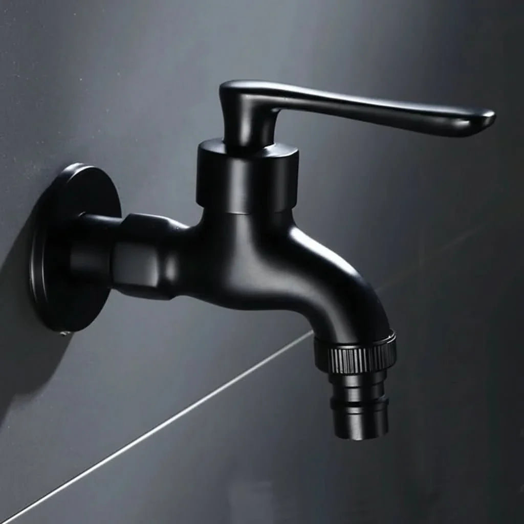 Black Wall Mounted Outdoor Tap
