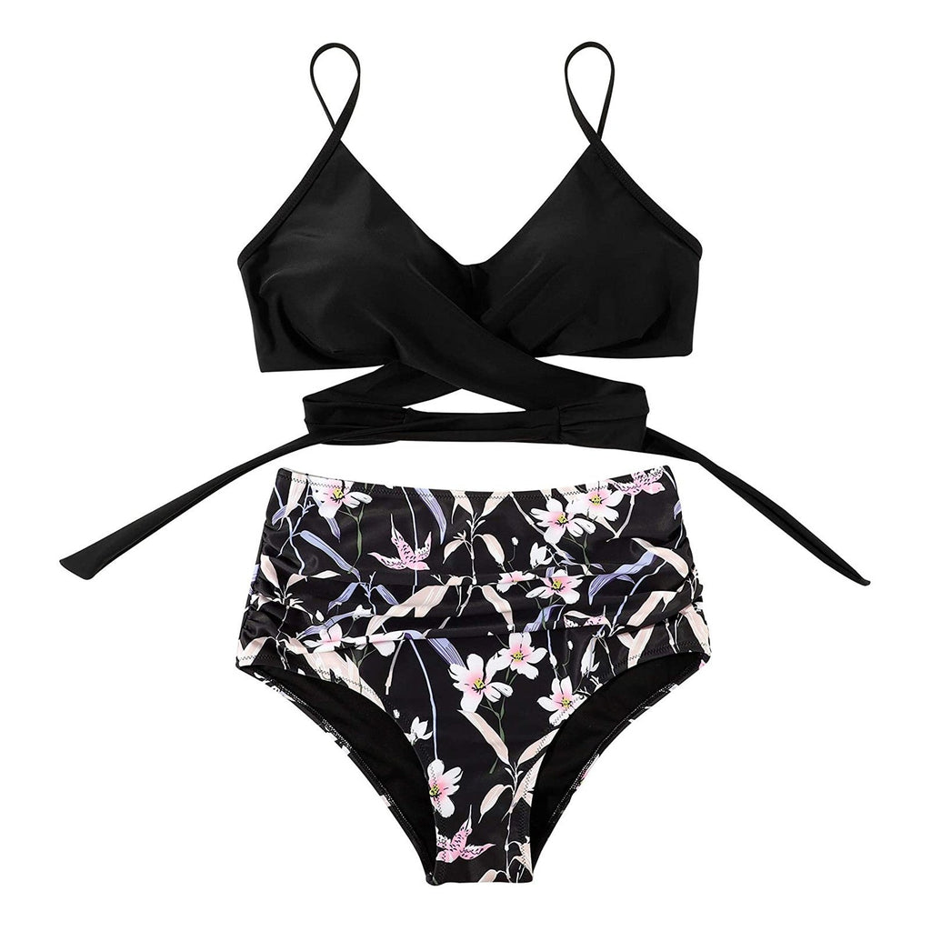Women's Colourful High-Waist Bikini Set