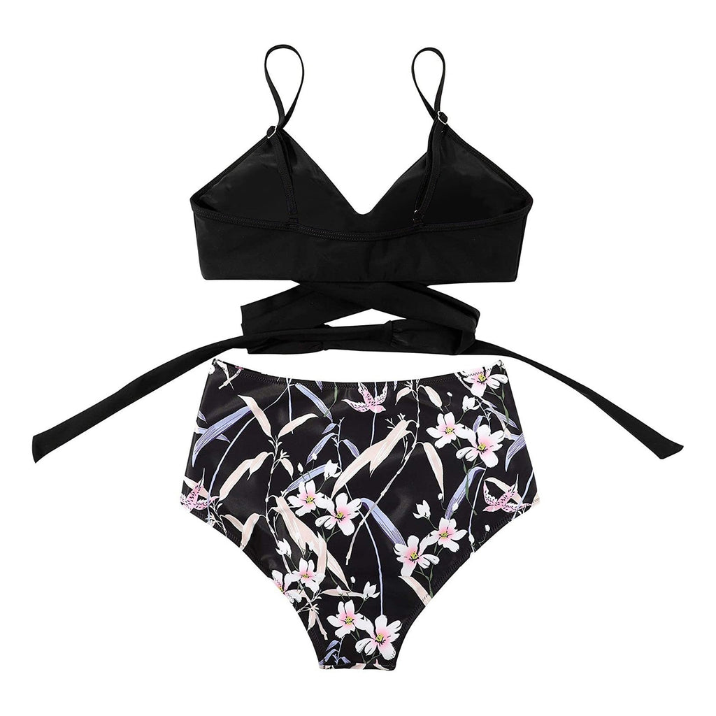 Women's Colourful High-Waist Bikini Set