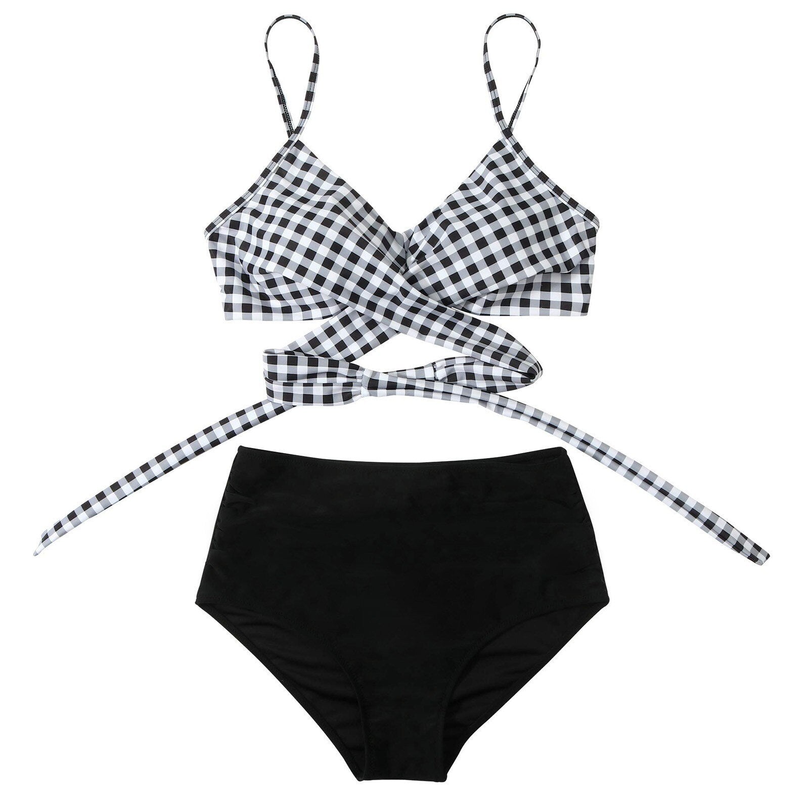 Women's Colourful High-Waist Bikini Set