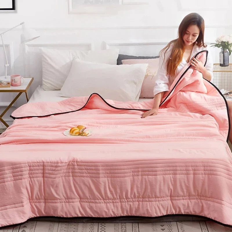Cooling Blanket for Hot Sleepers, Soft Breathable Ice Cooling Throw