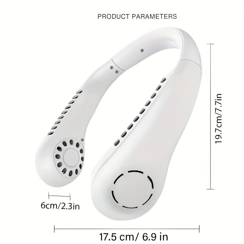 Three-Speed Bladeless Rechargeable Neck Fan