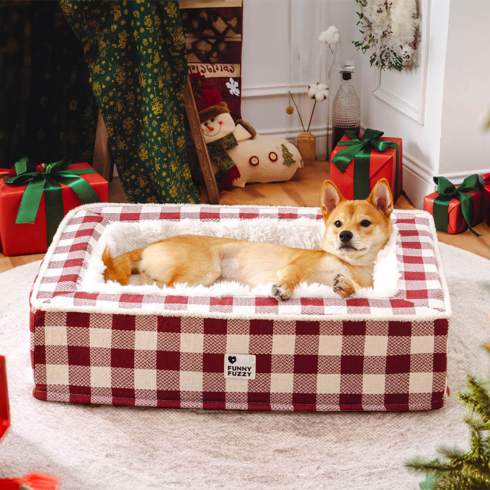 calming-anti-anxiety-plush-cotton-dog-bed-with-tartan-design-img1.jpg