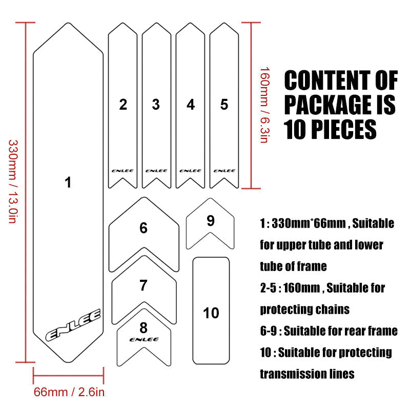 MTB Bicycle Frame Protection Tape