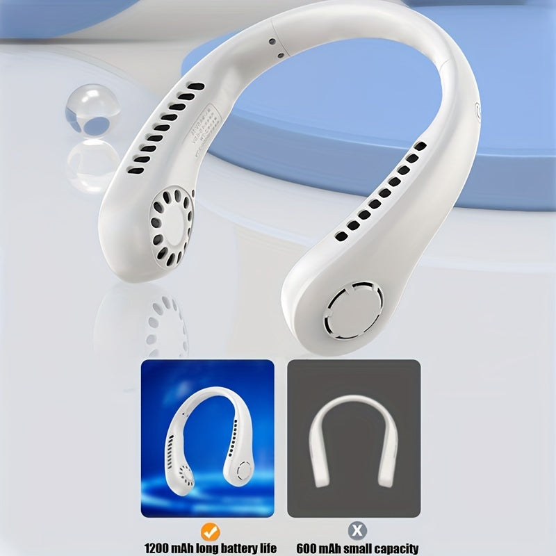 Three-Speed Bladeless Rechargeable Neck Fan