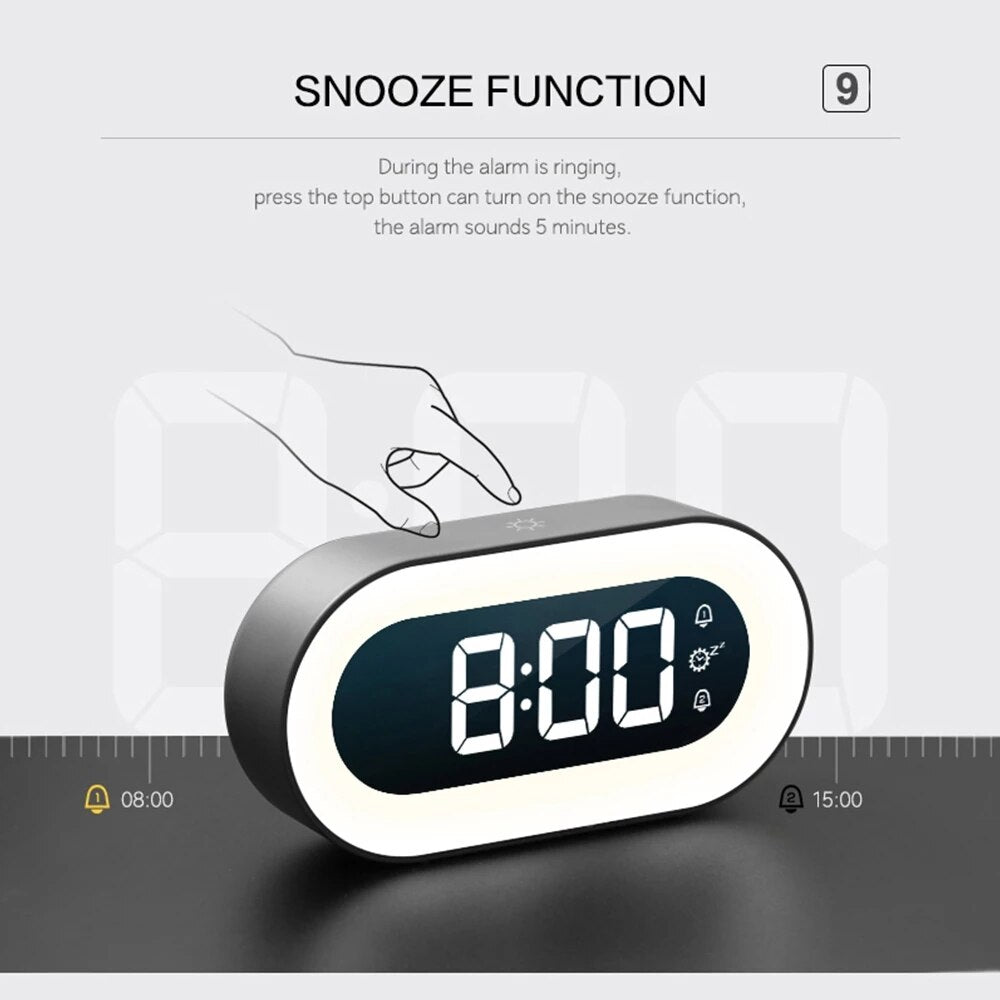 Digital Alarm Clock With Night Light