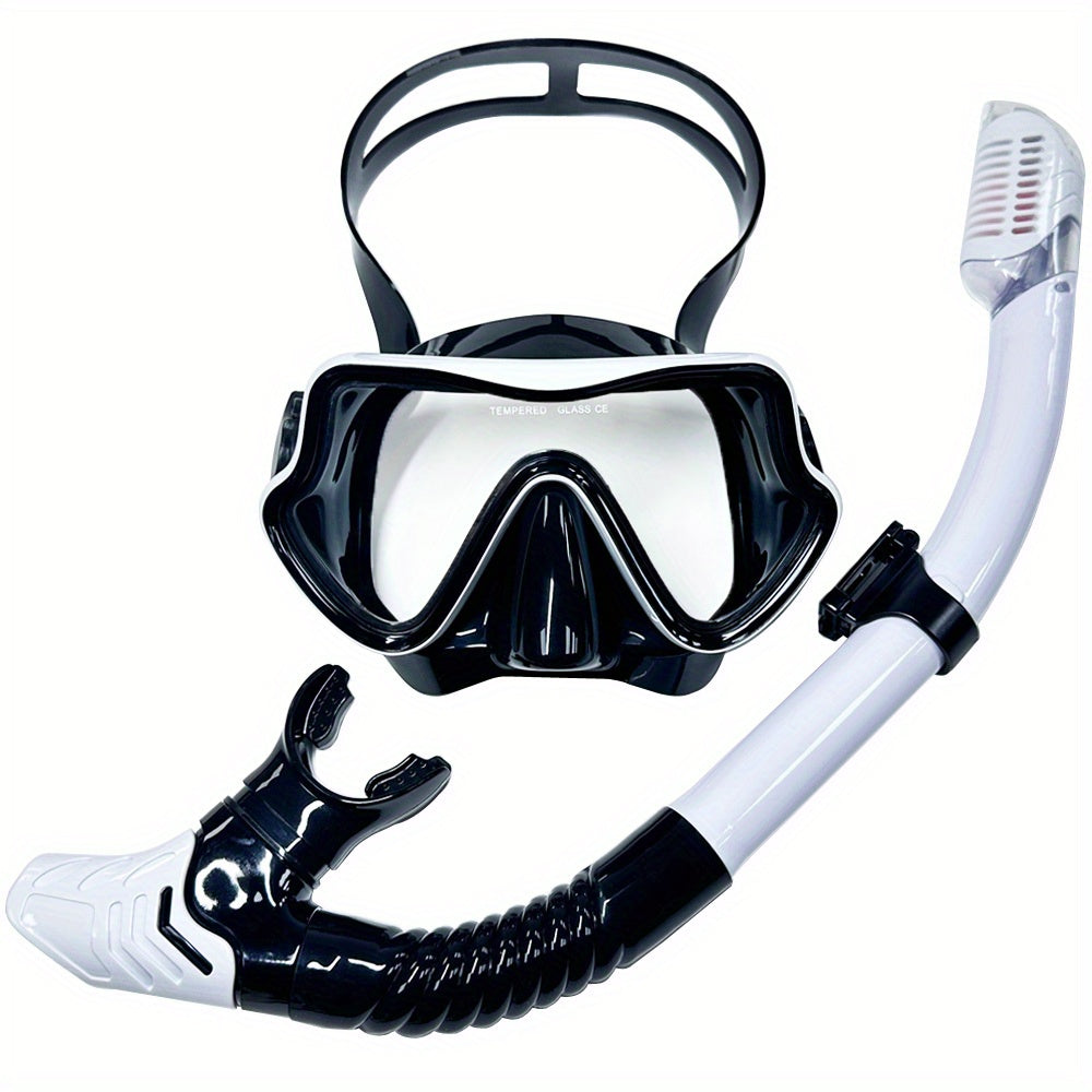 Anti-Leak Snorkel and Mask Set with Wide View