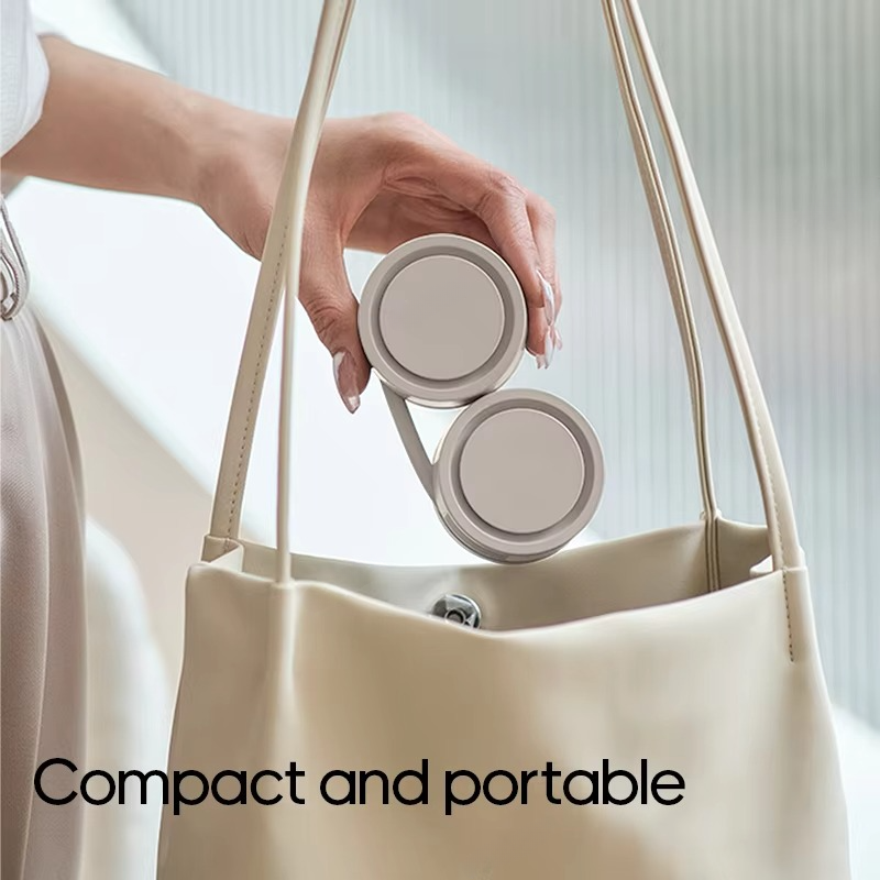 Rechargeable Neck Fan With Foldable Silent Cooling Design