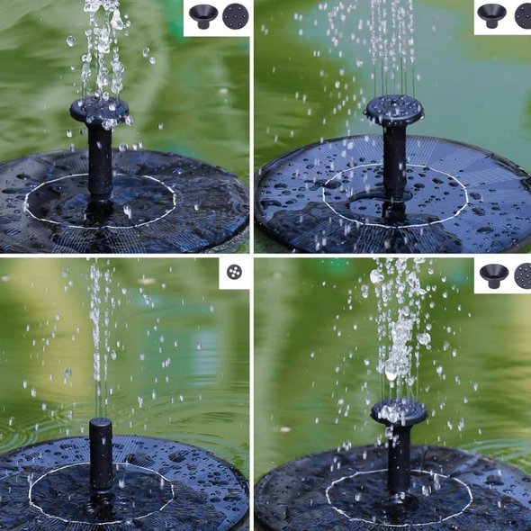 Solar Garden Fountain Pump with 4 Spray Modes
