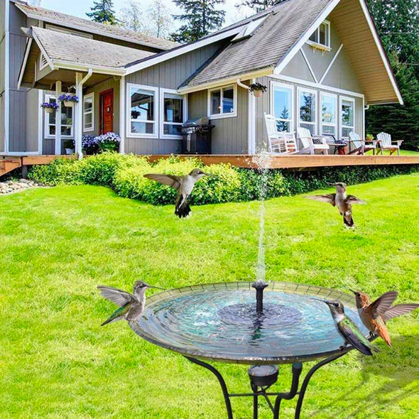 Solar Garden Fountain Pump with 4 Spray Modes
