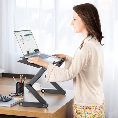 360 Ergonomic Laptop Stand With Mouse Plate