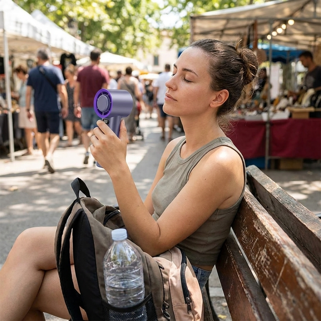 Rechargeable Three-Speed Handheld Fan