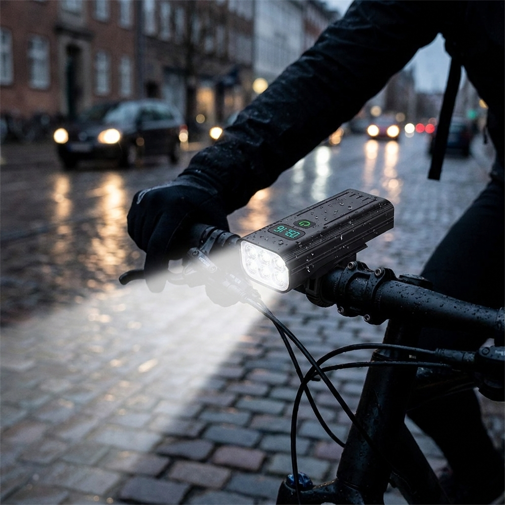 5000-Lumen USB-C Rechargeable Bike Light