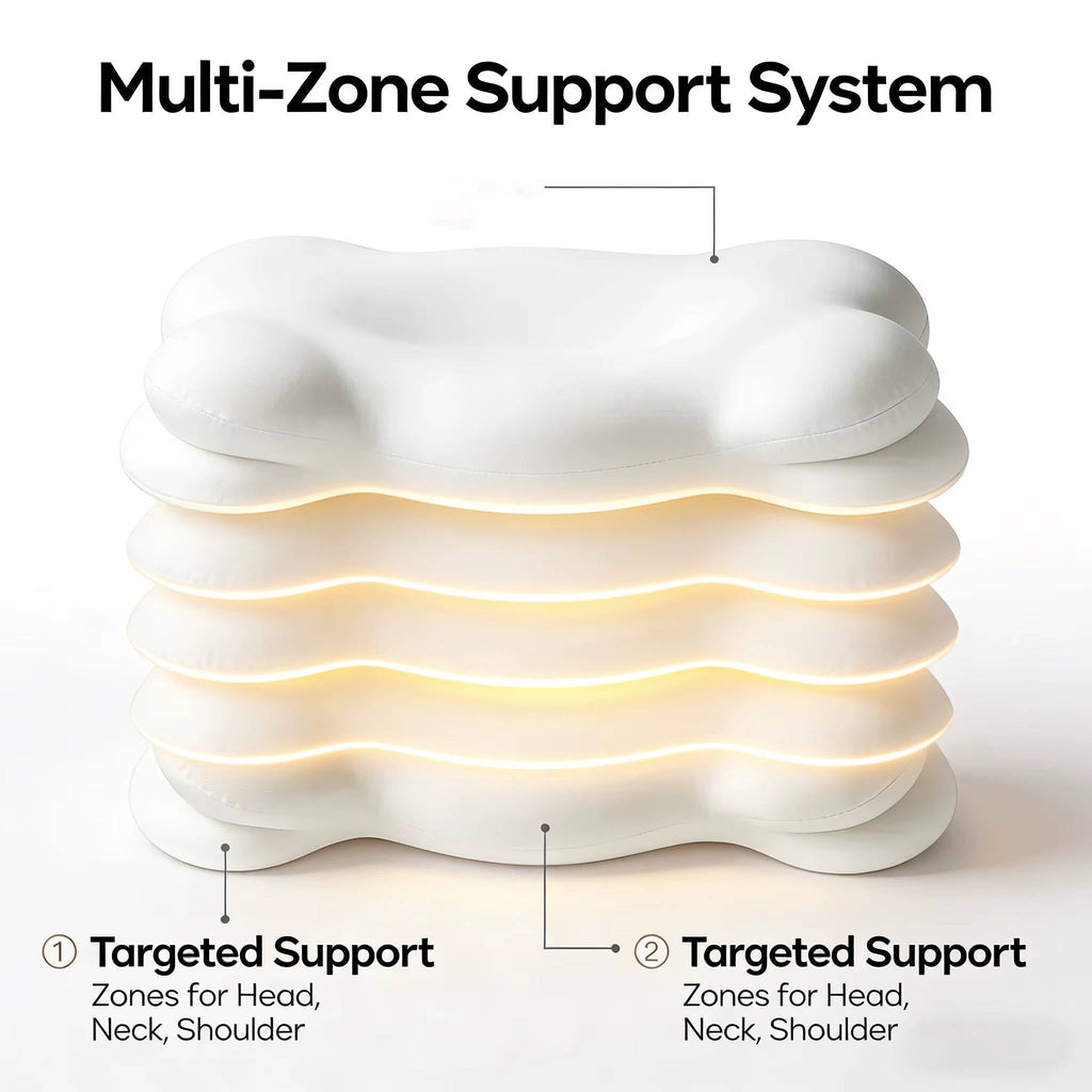 Memory Foam Cooling Pillow with Dual-Height Support