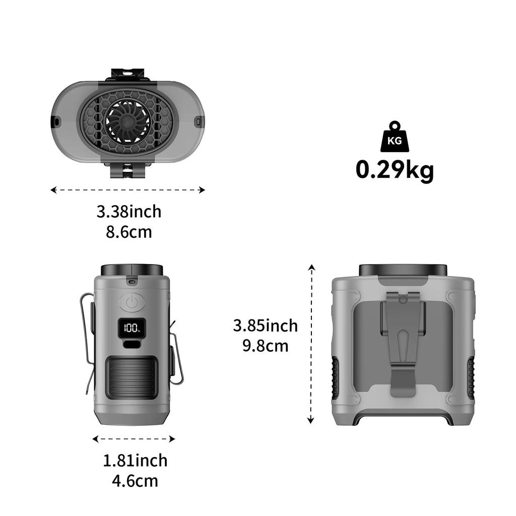 10000mAh Rechargeable Waist Fan