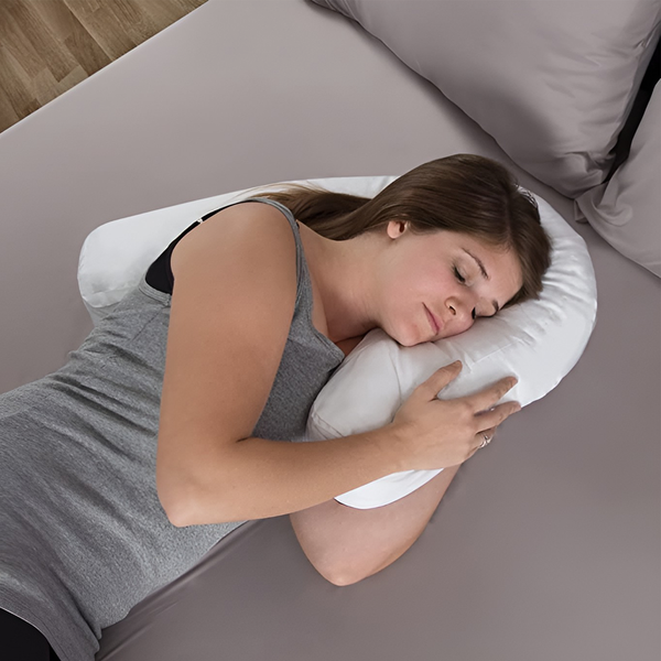 Ergonomic Side Sleeper Pillow With Ear Hole