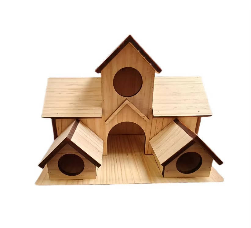 Wooden Bird House, Hanging Bird Feeder Villa For Outdoor Garden & Yard,
